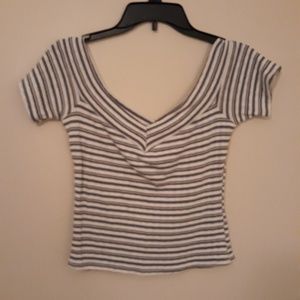 Striped off-the-shoulder top
